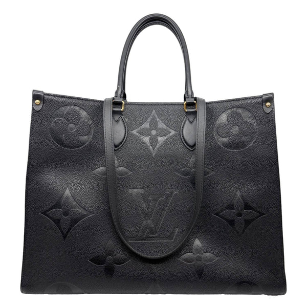 LOUIS VUITTON Onthego GM Giant Monogram Empreinte Shoulder Bag Black