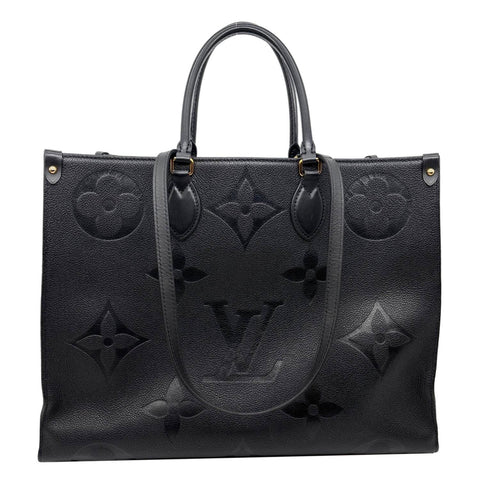 LOUIS VUITTON Onthego GM Giant Monogram Empreinte Shoulder Bag Black