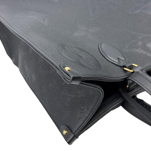 LOUIS VUITTON Onthego GM Giant Monogram Empreinte Shoulder Bag Black