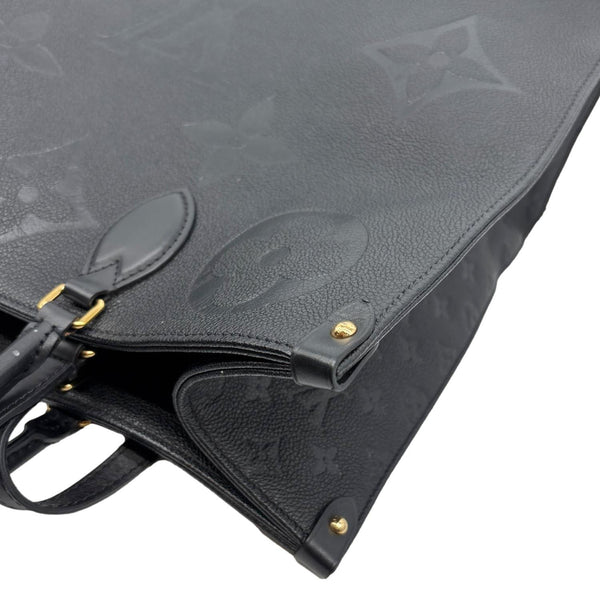 LOUIS VUITTON Onthego GM Giant Monogram Empreinte Shoulder Bag Black