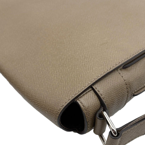 LOUIS VUITTON Roman Taiga Leather Messenger Bag Beige