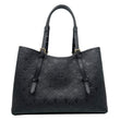 LOUIS VUITTON Babylone Monogram Empreinte Leather Tote Bag Black