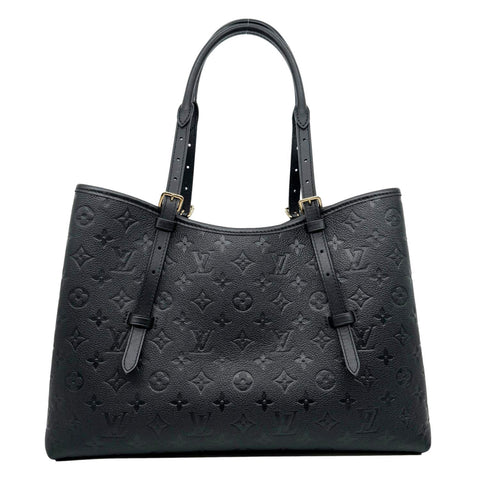 LOUIS VUITTON Babylone Monogram Empreinte Leather Tote Bag Black
