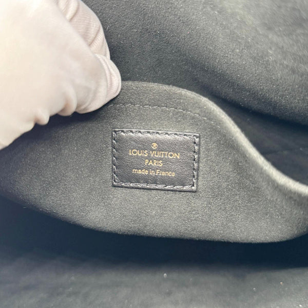 LOUIS VUITTON Babylone Monogram Empreinte Leather Tote Bag Black