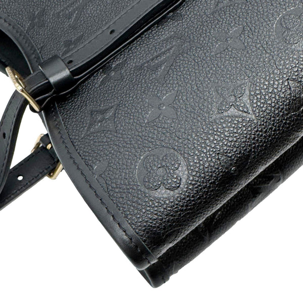 LOUIS VUITTON Babylone Monogram Empreinte Leather Tote Bag Black