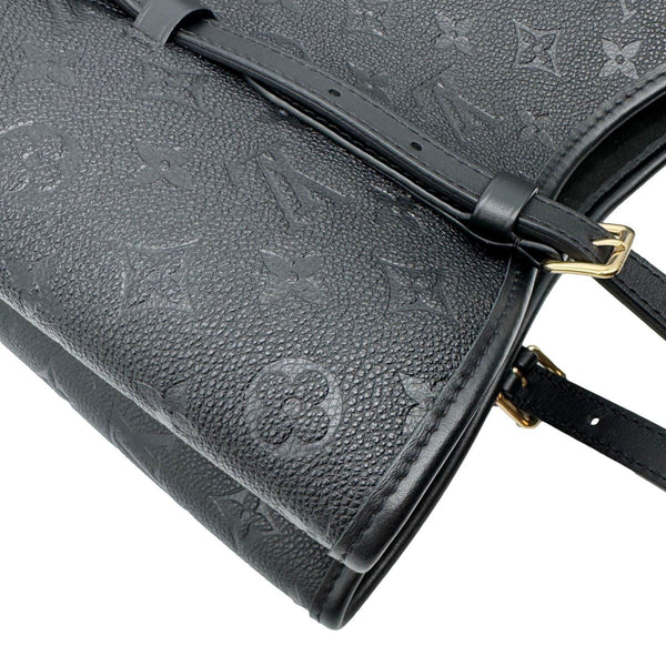 LOUIS VUITTON Babylone Monogram Empreinte Leather Tote Bag Black