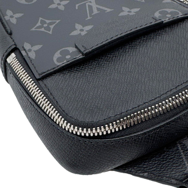 LOUIS VUITTON Outdoor Slingbag Monogram Taigarama Leather Crossbody Bag Black