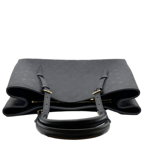 LOUIS VUITTON Babylone Monogram Empreinte Leather Tote Bag Black