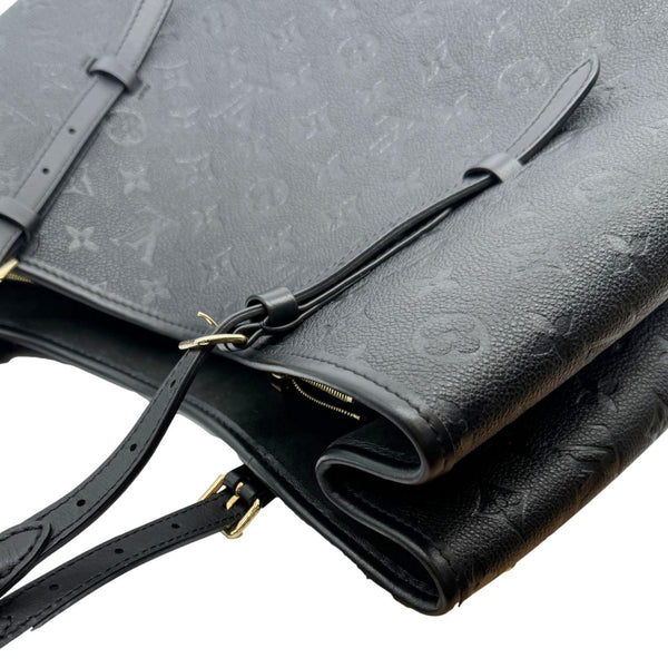 LOUIS VUITTON Babylone Monogram Empreinte Leather Tote Bag Black