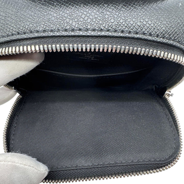 LOUIS VUITTON Outdoor Slingbag Monogram Taigarama Leather Crossbody Bag Black