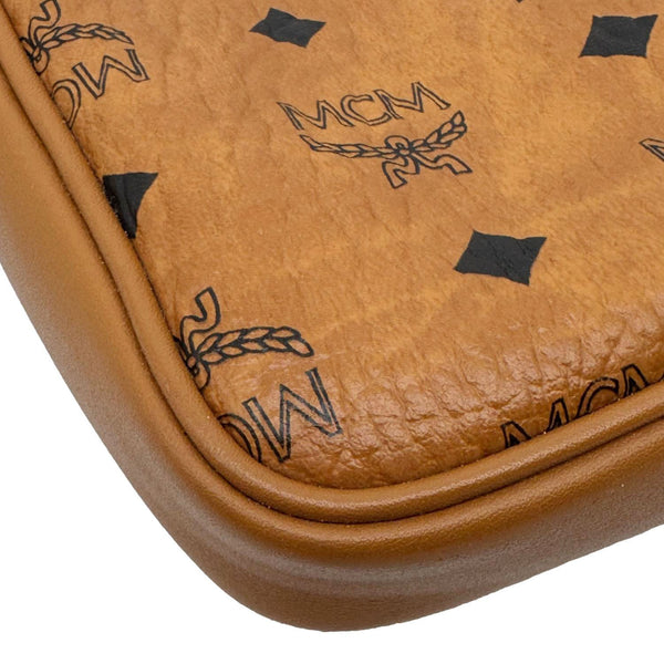 MCM Stark Modular Visetos Canvas Belt Bag Cognac