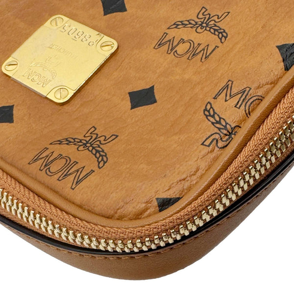 MCM Stark Modular Visetos Canvas Belt Bag Cognac