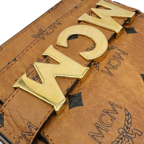 MCM Stark Modular Visetos Canvas Belt Bag Cognac