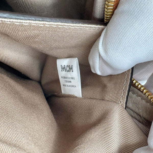 MCM Stark Modular Visetos Canvas Belt Bag Cognac