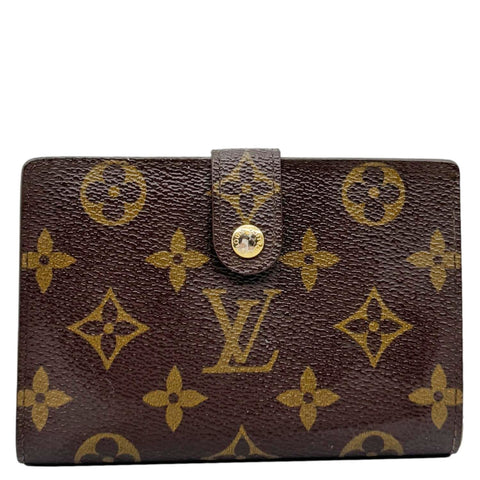 LOUIS VUITTON Vintage Port Feuille Vieonise Monogram Canvas French Wallet Brown