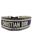 CHRISTIAN DIOR Embroidered Canvas Shoulder Strap Navy Blue