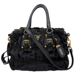 PRADA Gauffre Tessuto Nylon Tote Bag Black