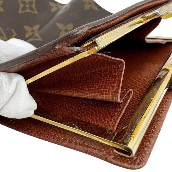 LOUIS VUITTON Vintage Port Feuille Vieonise Monogram Canvas French Wallet Brown
