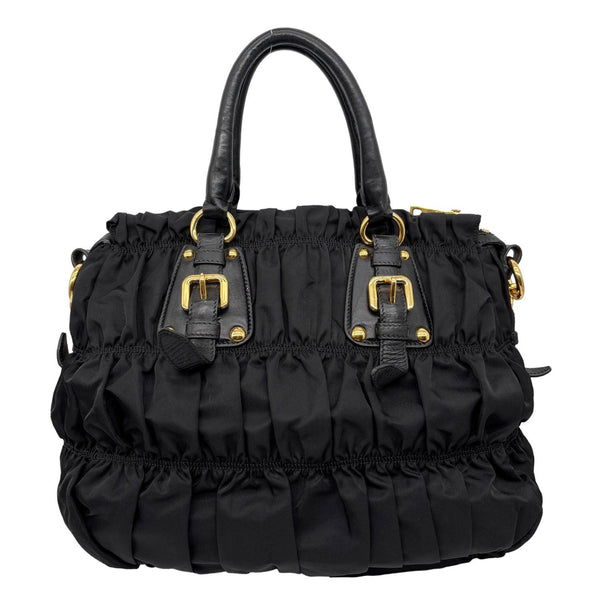PRADA Gauffre Tessuto Nylon Tote Bag Black