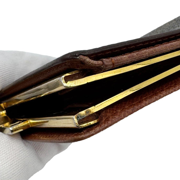 LOUIS VUITTON Vintage Port Feuille Vieonise Monogram Canvas French Wallet Brown