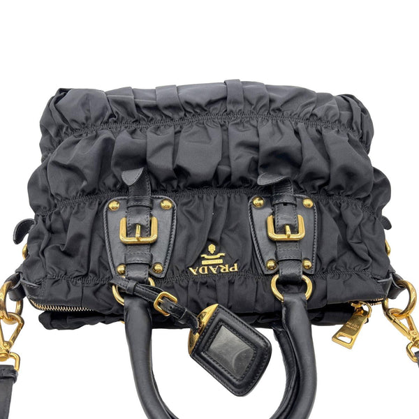 PRADA Gauffre Tessuto Nylon Tote Bag Black