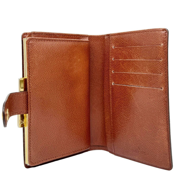 LOUIS VUITTON Vintage Port Feuille Vieonise Monogram Canvas French Wallet Brown