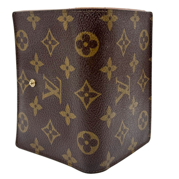 LOUIS VUITTON Vintage Port Feuille Vieonise Monogram Canvas French Wallet Brown