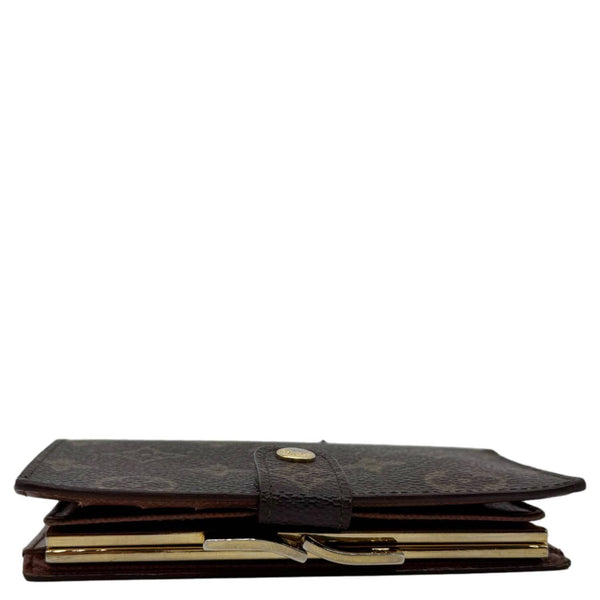 LOUIS VUITTON Vintage Port Feuille Vieonise Monogram Canvas French Wallet Brown