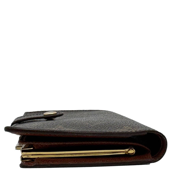 LOUIS VUITTON Vintage Port Feuille Vieonise Monogram Canvas French Wallet Brown