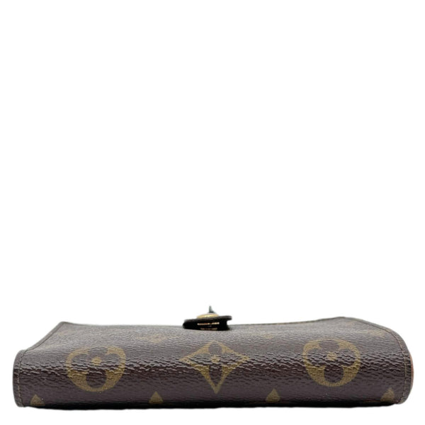 LOUIS VUITTON Vintage Port Feuille Vieonise Monogram Canvas French Wallet Brown