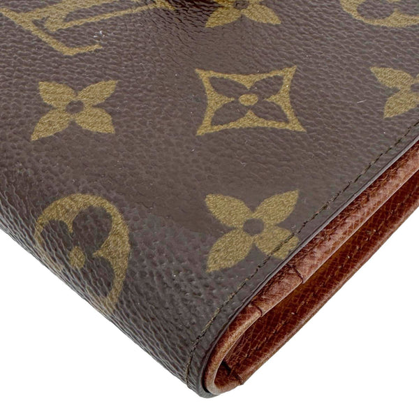 LOUIS VUITTON Vintage Port Feuille Vieonise Monogram Canvas French Wallet Brown