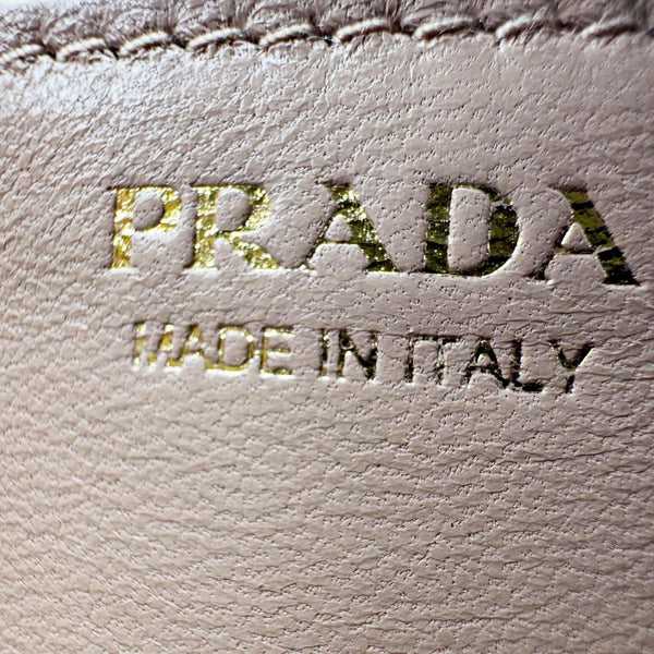 PRADA Soft Calfskin Saffiano Leather Chain Shoulder Bag Cipria