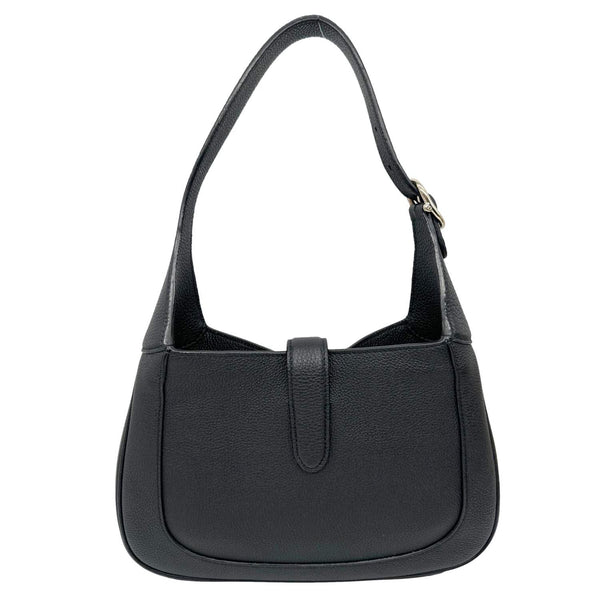 GUCCI Jackie 1961 Medium Leather Shoulder Bag Black 810232