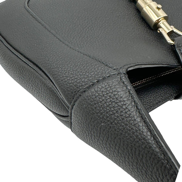 GUCCI Jackie 1961 Medium Leather Shoulder Bag Black 810232
