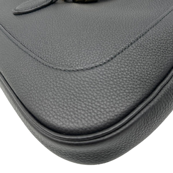 GUCCI Jackie 1961 Medium Leather Shoulder Bag Black 810232