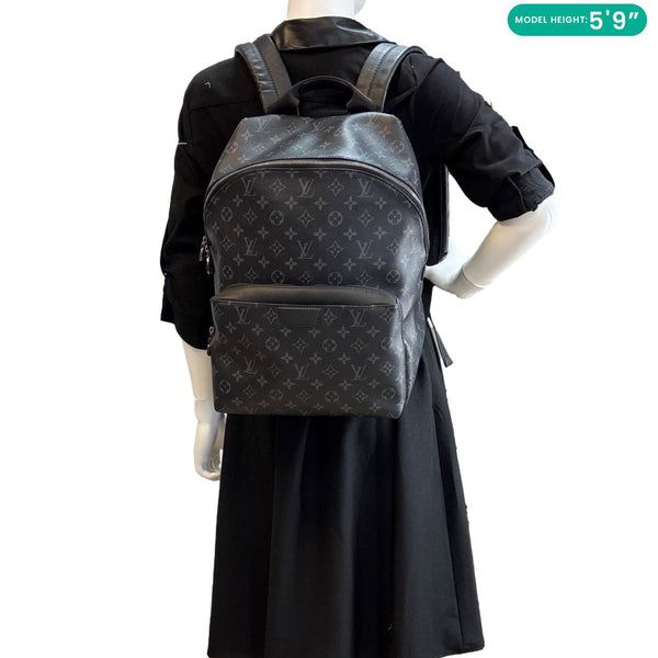LOUIS VUITTON Discovery PM Monogram Eclipse Backpack Bag Black