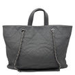 CHANEL Timeless CC Quilted Caviar Leather Shopping Tote Bag Grey