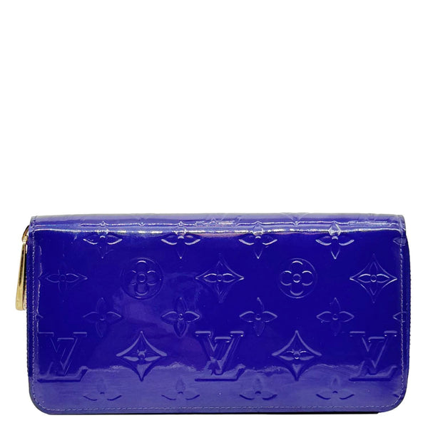 【訳あり】LOUIS VUITTON ヴェルニ ビジネスバッグ 紫系 A4可 LOUIS VUITTON Monogram Vernis Zippy Wallet Purple