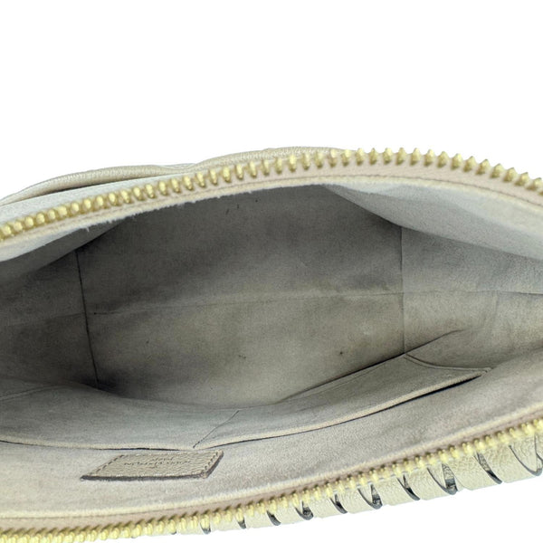 LOUIS VUITTON Maida Monogram Empreinte Leather Hobo Shoulder Bag Beige