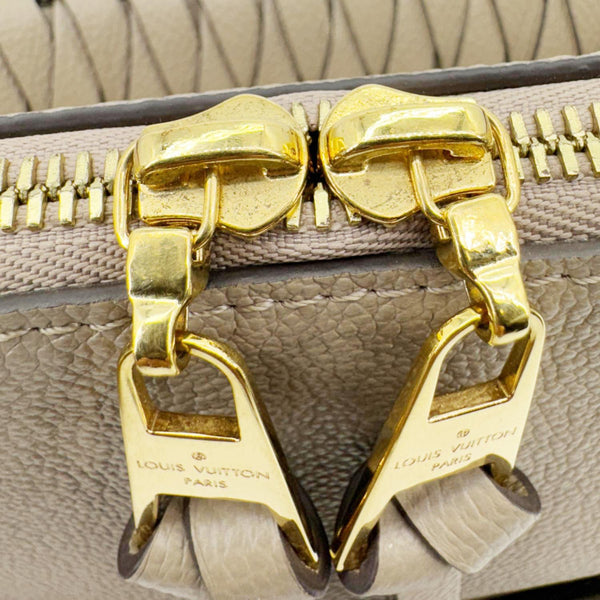 LOUIS VUITTON Maida Monogram Empreinte Leather Hobo Shoulder Bag Beige