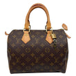 LOUIS VUITTON Speedy 25 Monogram Canvas Satchel Bag Brown