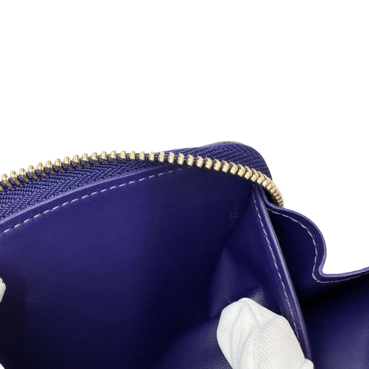 LOUIS VUITTON Monogram Vernis Zippy Wallet Purple