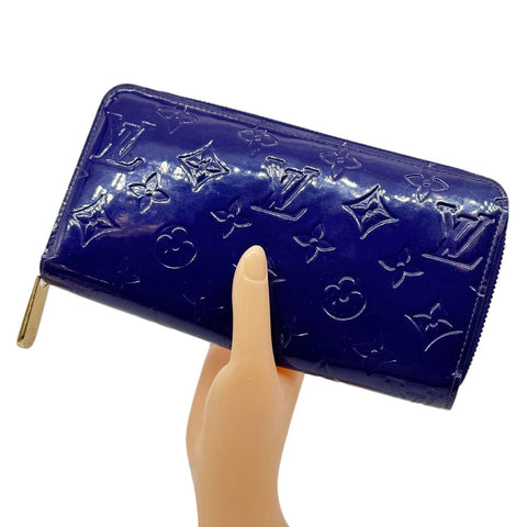LOUIS VUITTON Monogram Vernis Zippy Wallet Purple
