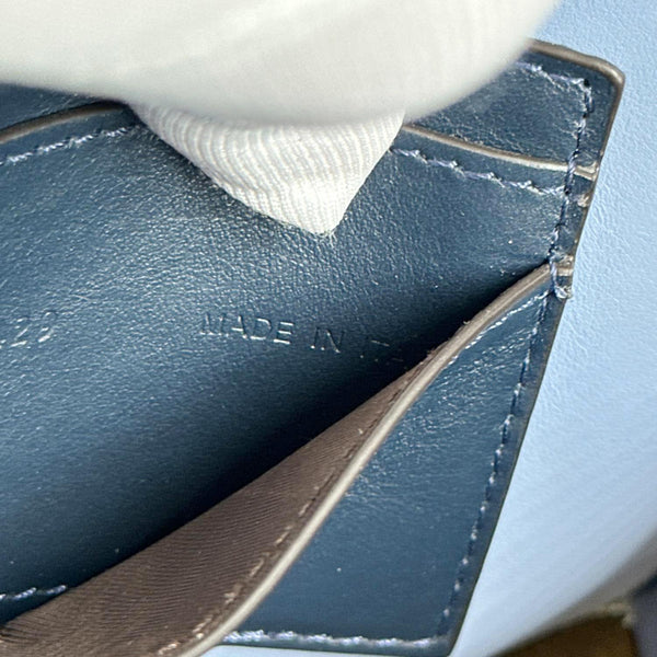 FENDI Peekaboo IseeU X-Cross Mini Leather Satchel Shoulder Bag Light Blue