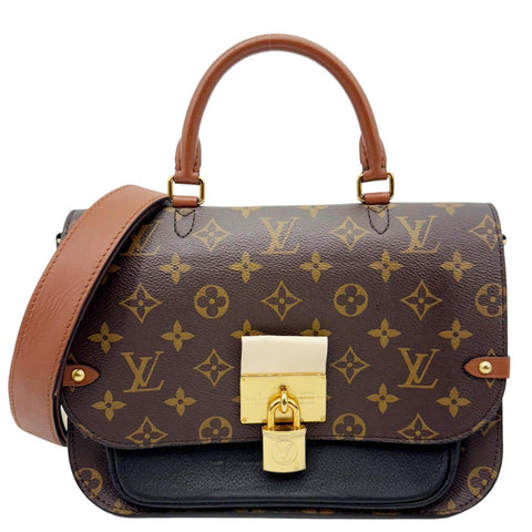 LOUIS VUITTON Vaugirard Monogram Canvas Shoulder Bag Black