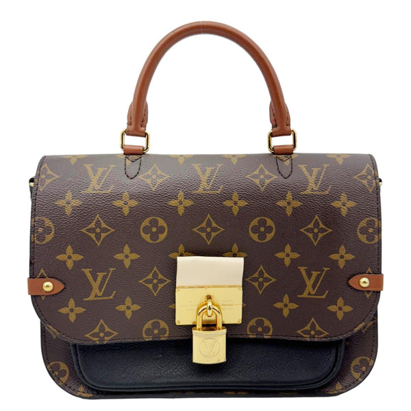 LOUIS VUITTON Vaugirard Monogram Canvas Shoulder Bag Black
