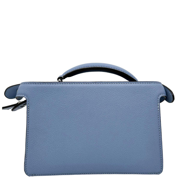FENDI Peekaboo IseeU X-Cross Mini Leather Satchel Shoulder Bag Light Blue