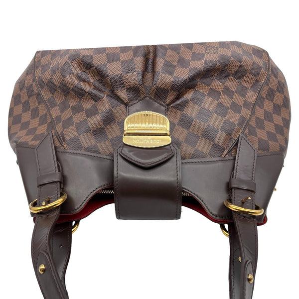 LOUIS VUITTON Sistina GM Damier Ebene Shoulder Bag Brown