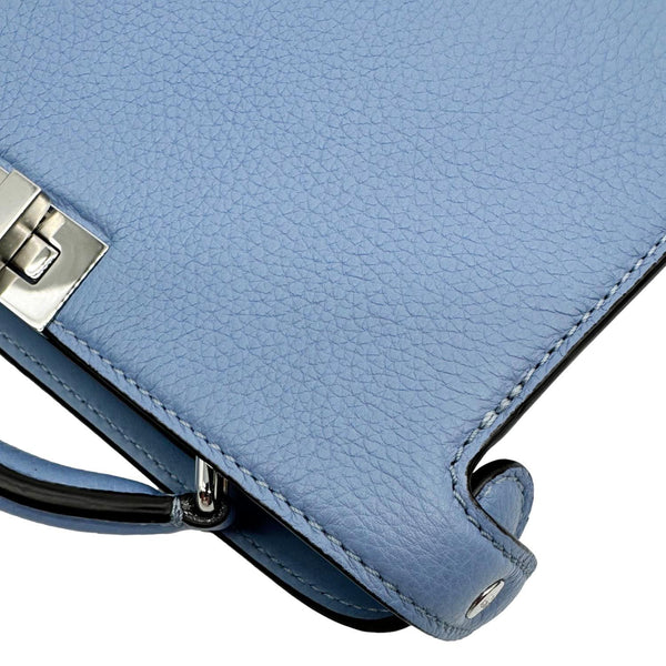 FENDI Peekaboo IseeU X-Cross Mini Leather Satchel Shoulder Bag Light Blue