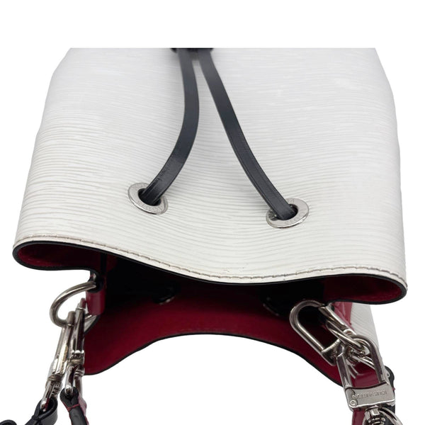 LOUIS VUITTON NeoNoe BB Epi Leather Bucket Bag White